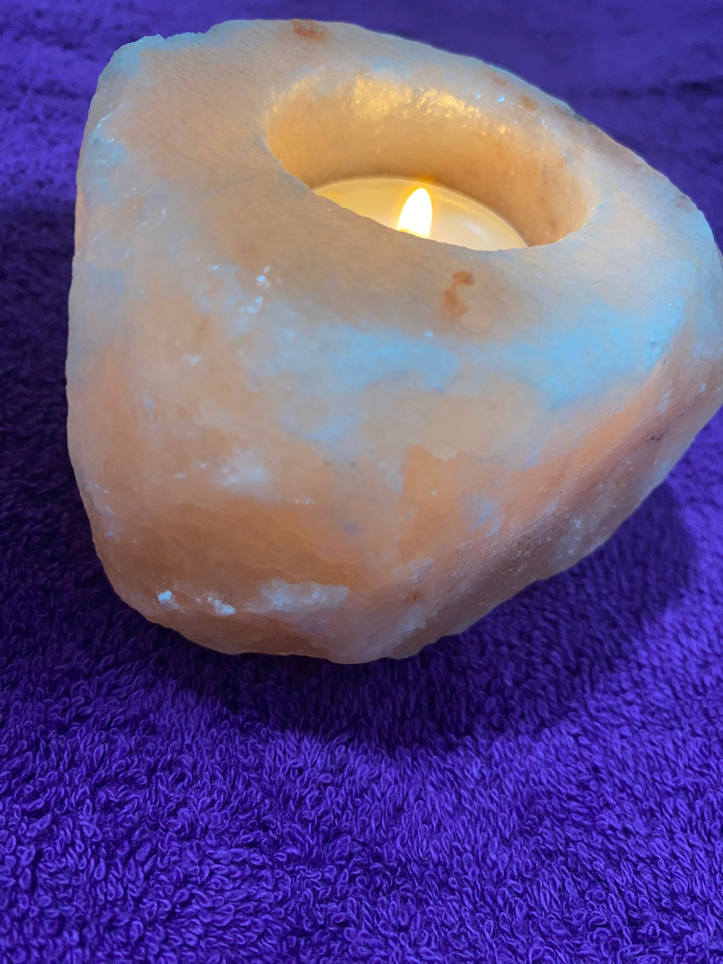 Porta velas de sal del Himalaya